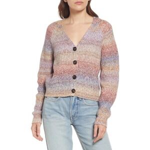 Rails Josie Space Dye Cotton Blend Cardigan In Amethyst Space Dye Medium